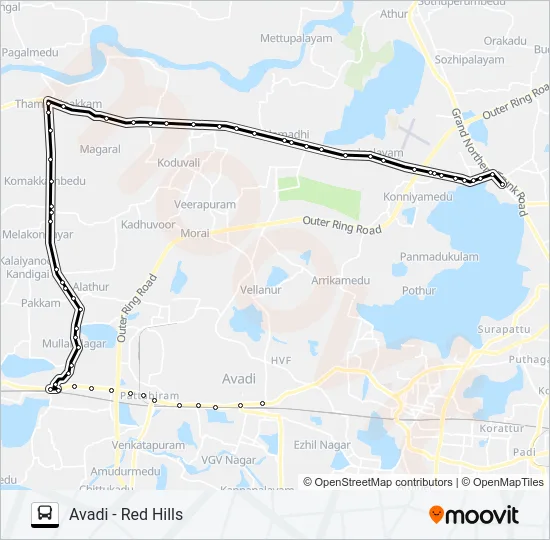 65H Bus Line Map