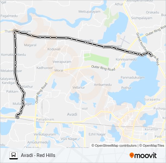 65H bus Line Map