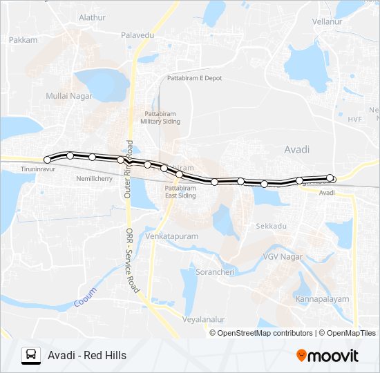 65H bus Line Map