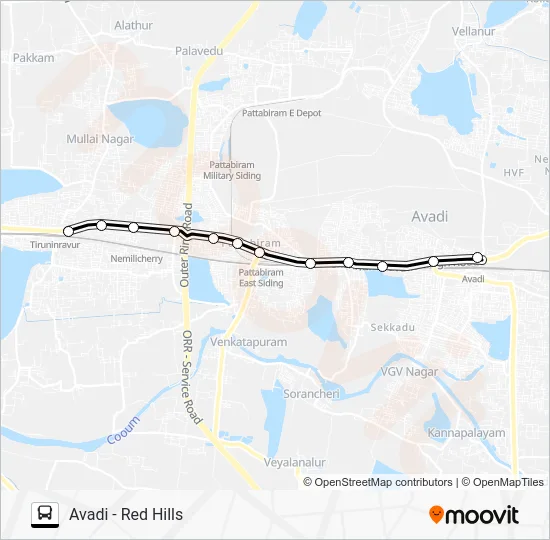 65H Bus Line Map