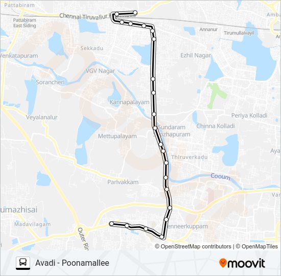 65K bus Line Map