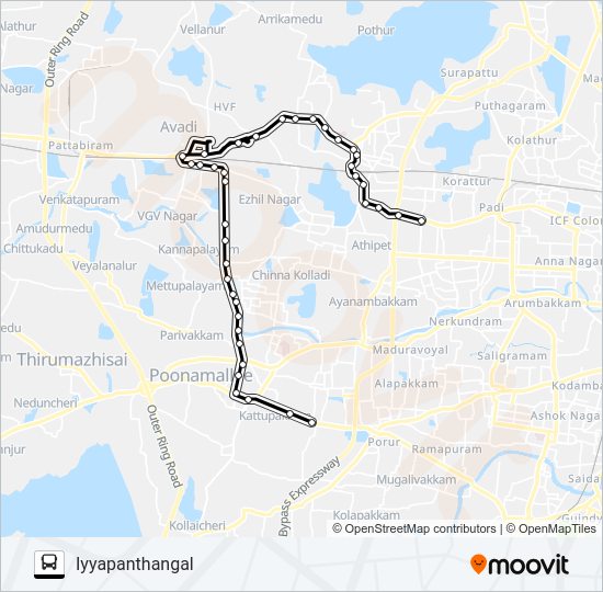 65R Bus Line Map