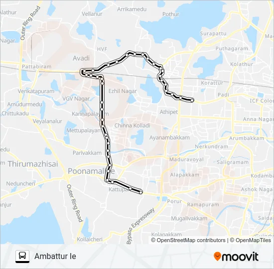 65R Bus Line Map