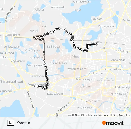 65T Bus Line Map