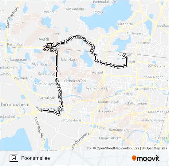 65T Bus Line Map