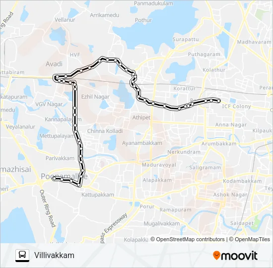 65V Bus Line Map