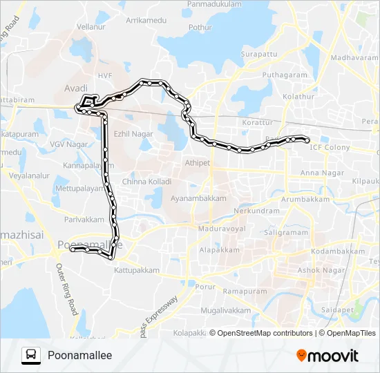 65V Bus Line Map
