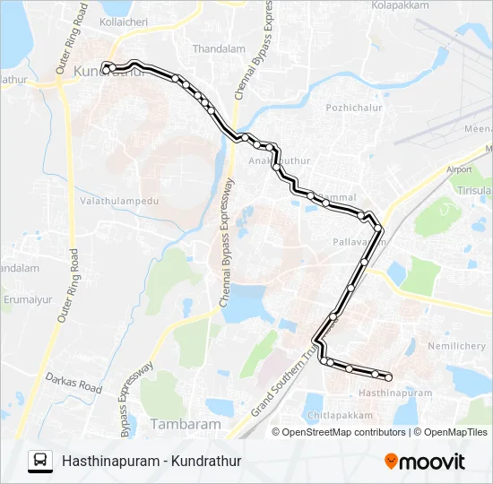 66A Bus Line Map