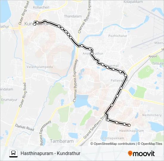 66A Bus Line Map
