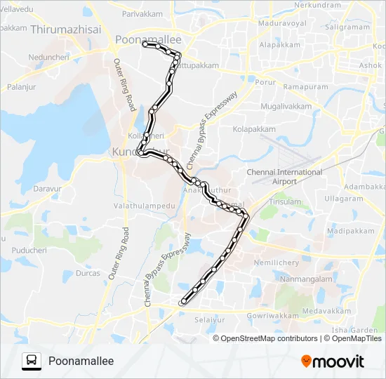 66J Bus Line Map
