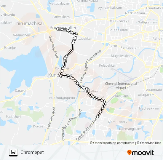 66J Bus Line Map