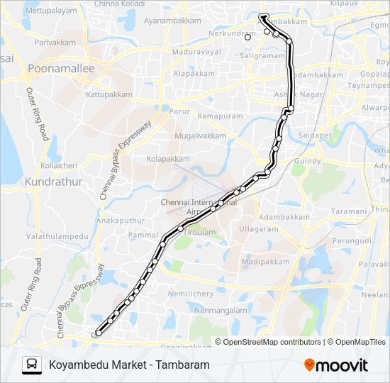 70C Bus Line Map