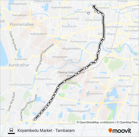 70C Bus Line Map