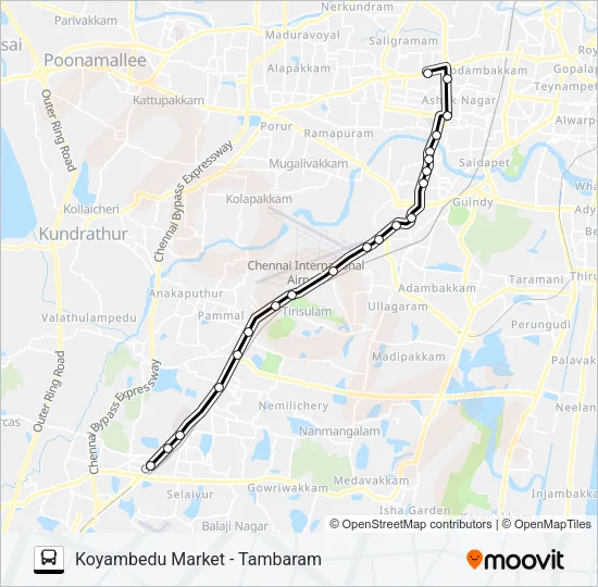 70C Bus Line Map