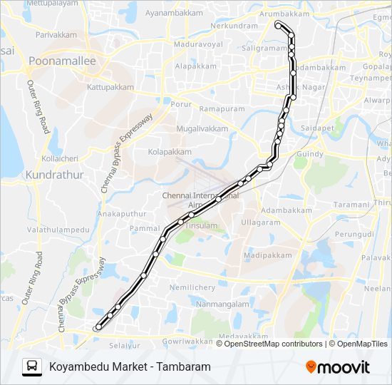 70C Bus Line Map