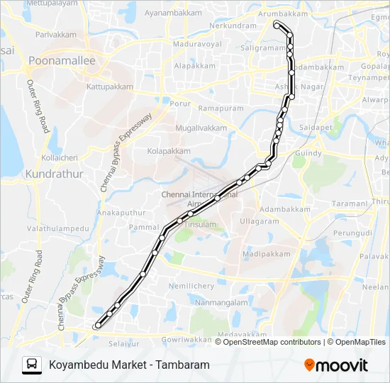 70C Bus Line Map