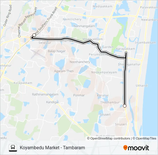 70C Bus Line Map