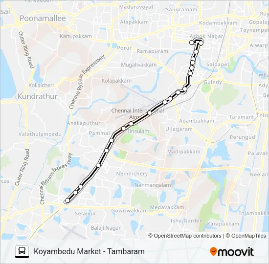 70C Bus Line Map