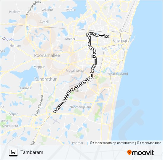 70G Bus Line Map