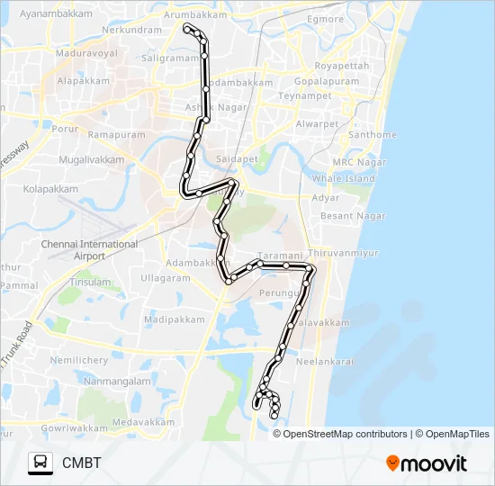 70S Bus Line Map