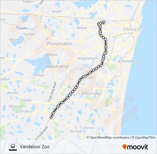 70T Bus Line Map