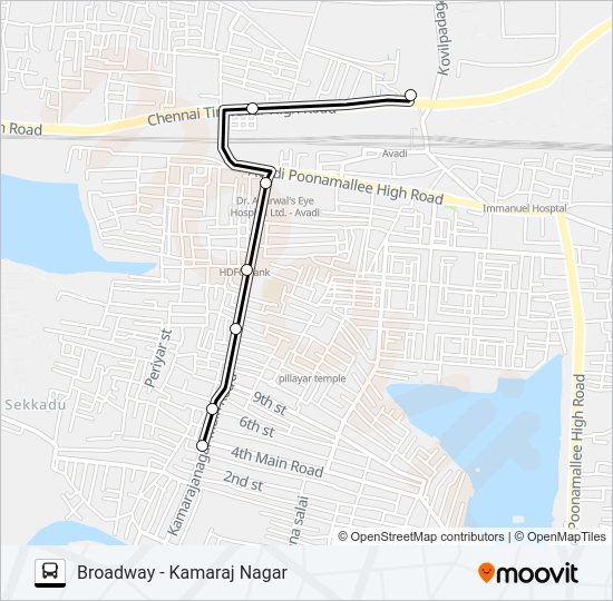 71H Bus Line Map