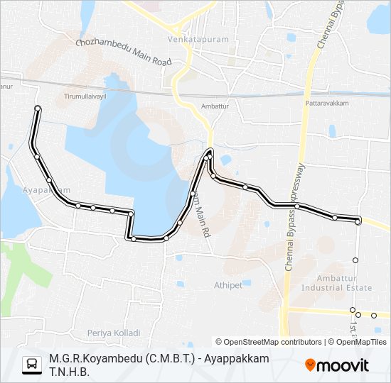 77A Bus Line Map