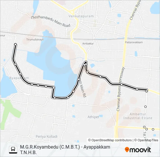 77A Bus Line Map