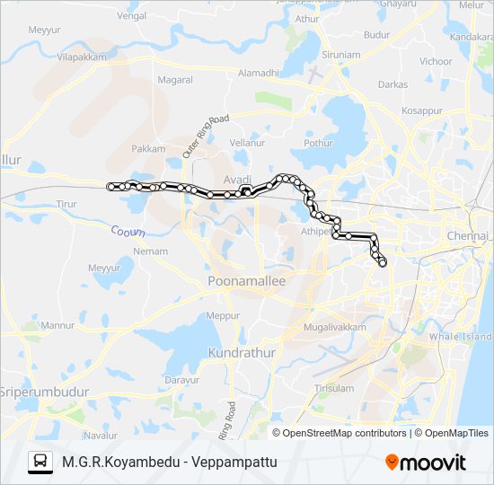 77V Bus Line Map