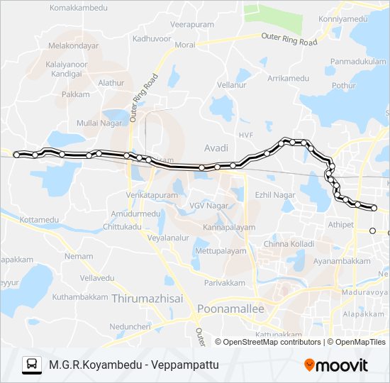 77V bus Line Map