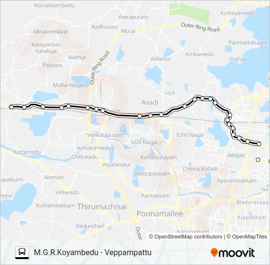 77V Bus Line Map