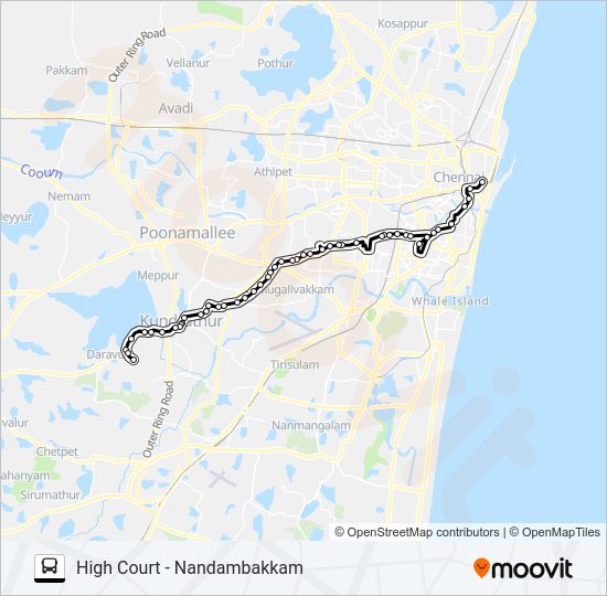 88A bus Line Map