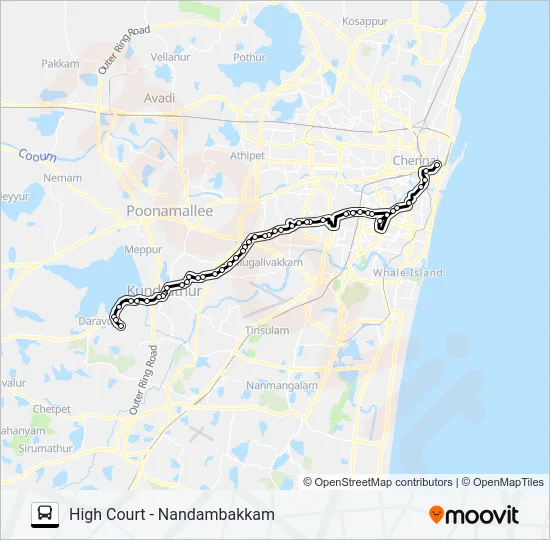 88A Bus Line Map
