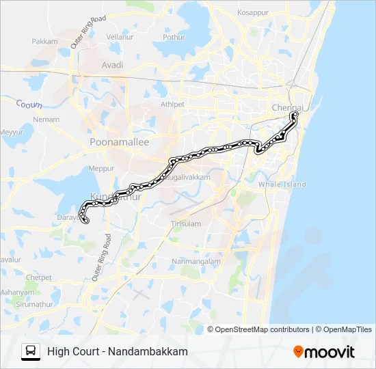 88A Bus Line Map