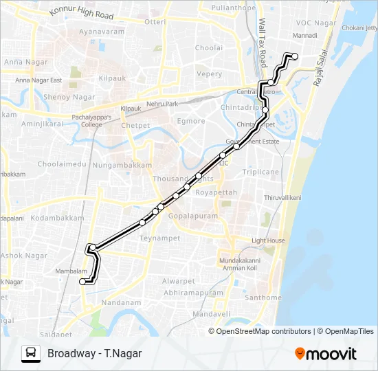 A11 Bus Line Map