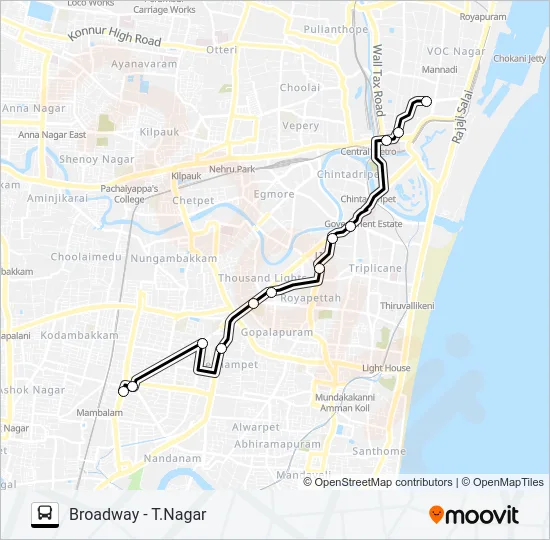 A11 Bus Line Map