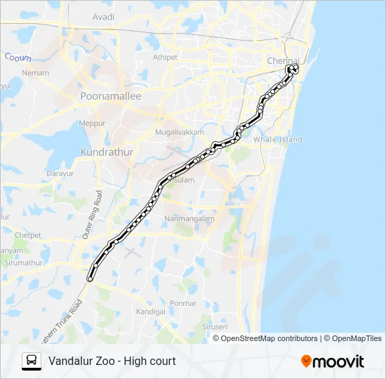 A18 Bus Line Map