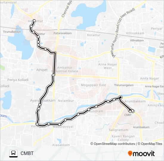 A20 Bus Line Map