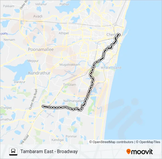 A51 Bus Line Map