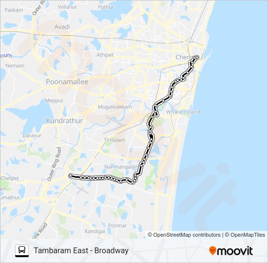 A51 Bus Line Map