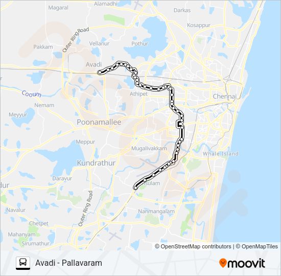 A70 Bus Line Map