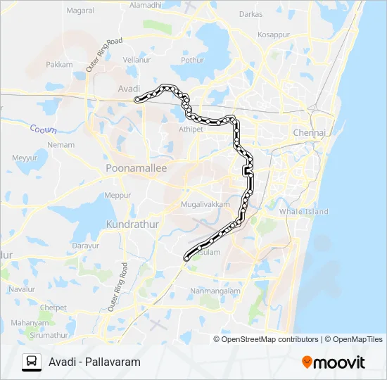 A70 Bus Line Map