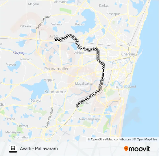 A70 Bus Line Map