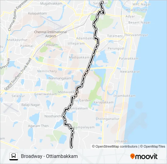 E51 Bus Line Map