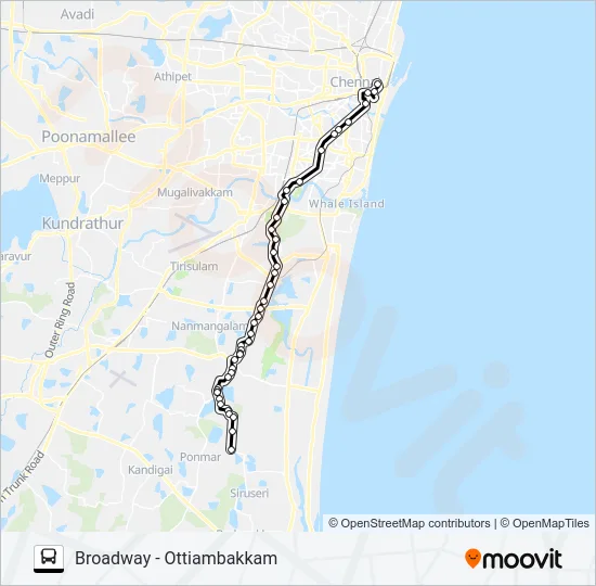 E51 Bus Line Map