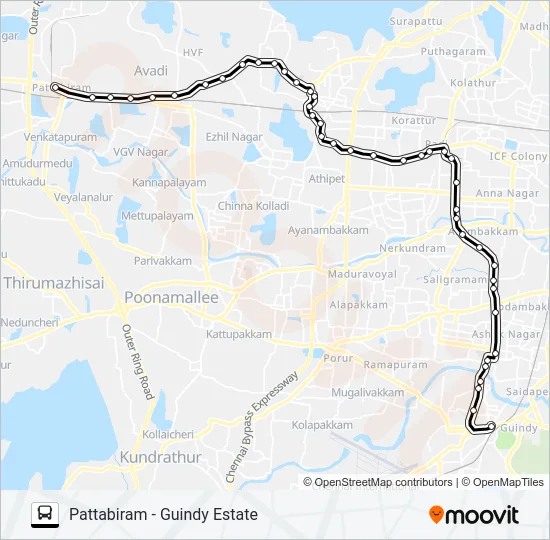 F70 Bus Line Map