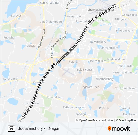 G18 bus Line Map