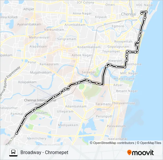 G21 Bus Line Map