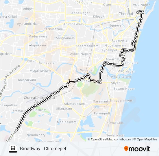 G21 bus Line Map