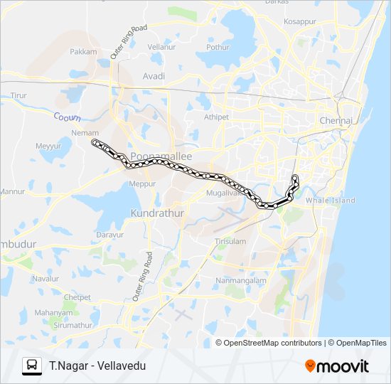 G54 Bus Line Map